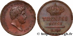 ITALIA - REGNO DELLE DUE SICILIE - FERDINANDO II 10 Tornesi, second portrait 1839 