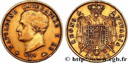 ITALY - KINGDOM OF ITALY - NAPOLEON I 40 Lire 1814 Milan