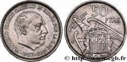 ESPAGNE 50 Pesetas Francisco Franco (59 dans l’étoile) 1957 Madrid