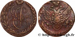 RUSSIE 5 Kopecks aigle bicéphale 1790 Ekaterinbourg TTB 