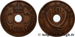 AFRICA DI L EST BRITANNICA  10 Cents Georges VI 1939 Heaton - H
