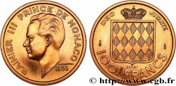 MONACO - PRINCIPALITY OF MONACO - RAINIER III Essai de 100 Francs or  1956 Paris