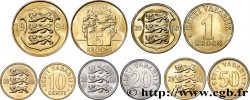 ESTONIA Lot de 5 monnaies  10, 20 & 50 Senti, 1 Kroon, 5 Krooni 1994-2008 Tallinn