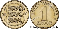 ESTONIE 1 Kroon emblème aux 3 lions 2000 Vantaa
