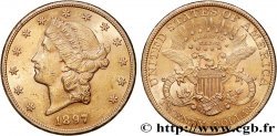OR, PALLADIUM ET PLATINE INVESTISSEMENT 20 Dollars &nbsp;Liberty&nbsp; 1897 Philadelphie