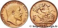 OR, PALLADIUM ET PLATINE INVESTISSEMENT 1/2 Souverain Edouard VII 1907 Londres