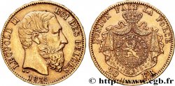 OR, PALLADIUM ET PLATINE INVESTISSEMENT 20 Francs Léopold II 1874 Bruxelles