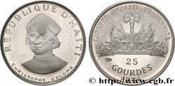 HAITI 25 Gourdes Proof Christophe Colomb / armes 1974 