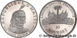 HAITI 10 Gourdes Proof Red Cloud Oglala Sioux 1971 