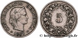 SUISSE 5 Centimes (Rappen) 1887 Berne
