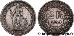 SUISSE 2 Francs Helvetia 1944 Berne