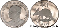 GAMBIA 40 Dalasis Sir Dawda Jawara proof 1977  MS 