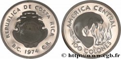 COSTA RICA 100 Colones Proof Lamentin 1974 Rio de Janeiro SPL 