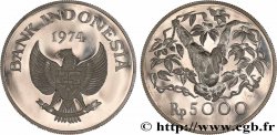 INDONÉSIE 5000 Rupiah Proof Orang-outan 1974  SPL 