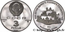 RUSSLAND - UdSSR 3 Roubles Proof Kremlin de Moscou 1989 Moscou VZ 