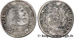 AUSTRIA - OLOMOUC 3 Kreuzer ou Groschen Charles II de Lichtenstein 1666 Olomouc