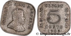 CEYLON 5 Cents Edouard VII 1909 