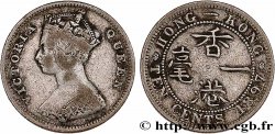 HONG KONG 10 Cents Victoria 1897 Londres VF 
