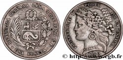 PÉROU 1 Peseta 1880 Lima TB+ 