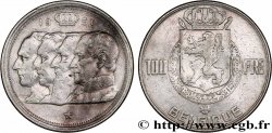 BELGIQUE 100 Francs portraits des quatre rois de Belgique, légende française 1950 