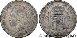 ESPAGNE 5 Pesetas Alphonse XIII 2e type 1892 Madrid