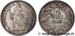 SUISSE 1/2 Franc Helvetia 1945 Berne