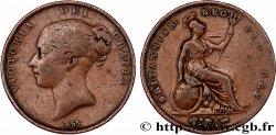 UNITED KINGDOM 1 Penny Victoria “tête jeune” 1855 