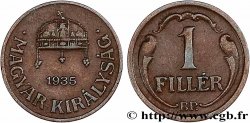 HUNGRíA 1 Filler Couronne de Saint-Étienne 1935 Budapest MBC 