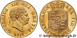 GRANDE-BRETAGNE - GEORGES III 1/2 Souverain 1817 Londres SPL 