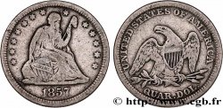 ESTADOS UNIDOS DE AMÉRICA 1/4 Dollar “Seated Liberty” 1857 Philadelphie BC 