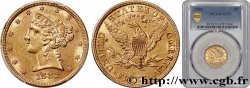 ÉTATS-UNIS D AMÉRIQUE 5 Dollars  Liberty  1882 Philadelphie