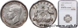AUSTRALIE 6 Pence Georges VI 1943 Denver