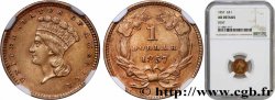 ÉTATS-UNIS D AMÉRIQUE 1 Dollar tête d’indien type tête large 1857 Philadelphie