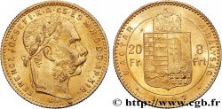 INVESTMENT GOLD 20 Francs or ou 8 Forint François-Joseph Ier 1887 Kremnitz