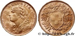 GOLD, PALLADIUM & PLATINUM INVESTMENT 20 Francs  Vreneli   1935 Berne AU 