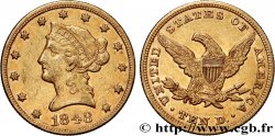 INVESTMENT GOLD 10 Dollars  Liberty  1848 Philadelphie