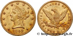 INVESTMENT GOLD 10 Dollars  Liberty  1849 Philadelphie