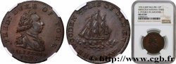 VEREINIGTEN KÖNIGREICH (TOKENS) 1/2 Penny Londres (Middlesex) Frederik Duc de York / voilier (payable à Lancaster, Londres ou Bristol) 1795 