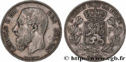 BELGIQUE 5 Francs Léopold II 1870 