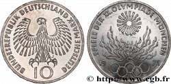 ALLEMAGNE 10 Mark XXe J.O. Munich - Flamme olympique 1972 Hambourg