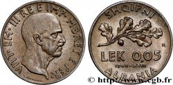 ALBANIE 0,05 Lek Victor-Emmanuel III 1940 Rome