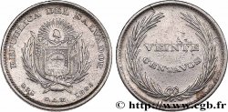 EL SALVADOR 20 Centavos 1892 San Salvador