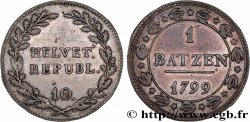 SUISSE - RÉPUBLIQUE HELVÉTIQUE 1 Batzen (10 Rappen) République Helvétique 1799 
