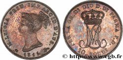 ITALY - DUCHY OF PARMA DE PIACENZA AND GUASTALLA - MARIE-LOUISE OF AUSTRIA 10 Soldi  1815 Milan AU 