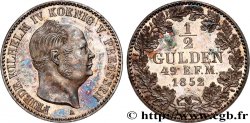 GERMANY - KINGDOM OF PRUSSIA - FREDERICK-WILLIAM IV 1/2 Gulden 1852 Berlin MS 