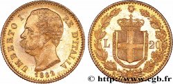 OR, PALLADIUM ET PLATINE INVESTISSEMENT 20 Lire Umberto Ier 1882 Rome