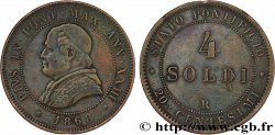 VATICAN ET ÉTATS PONTIFICAUX 4 Soldi (20 Centesimi) 1868 Rome