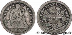 ESTADOS UNIDOS DE AMÉRICA 1 Dime (10 Cents) Liberté assise 1857 Philadelphie
