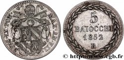 ITALIE - ÉTATS DU PAPE - PIE IX (Jean-Marie Mastai Ferretti) 5 Baiocchi an VII 1852 Rome