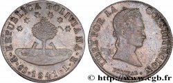 BOLIVIE 8 Soles Simon Bolivar 1841 Potosi TTB 